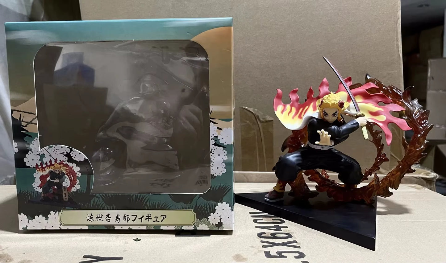 20CM Demon Slayer Anime Figure Inflammation Hashira Rengoku Kyoujurou Adult Action Figure Collect Ornaments Model Doll Gift Toys