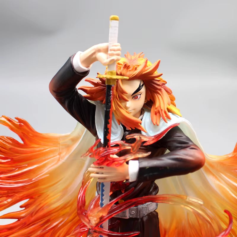 30Cm Demon Slayer Anime Figure Rengoku Kyoujurou Figurine Flame Hashira Model PVC Statue Desktop Collection Birthday Toys Gifts
