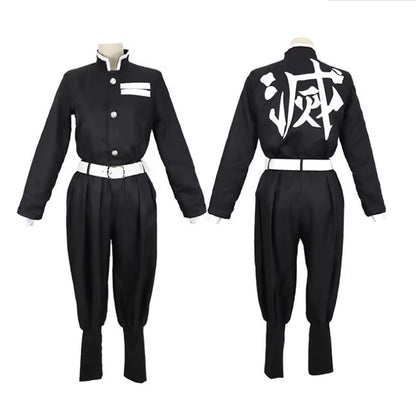 Anime Demon Slayer Kimetsu No Yaiba Tomioka Giyuu Cosplay Costume Suit Uniforms Costumes Wig Child Adult Party Gift