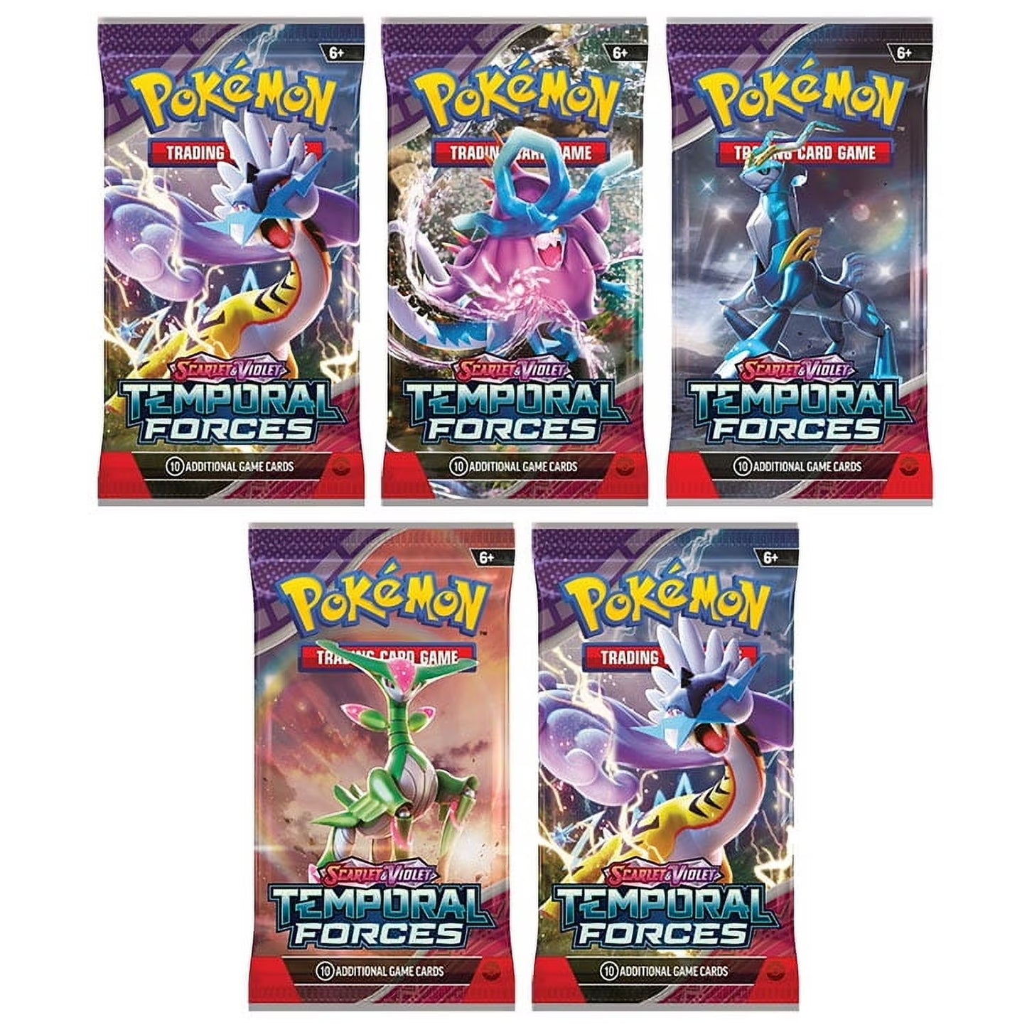 Cards - Scarlet & Violet Temporal Forces - BOOSTER PACKS [5 Pack Lot]