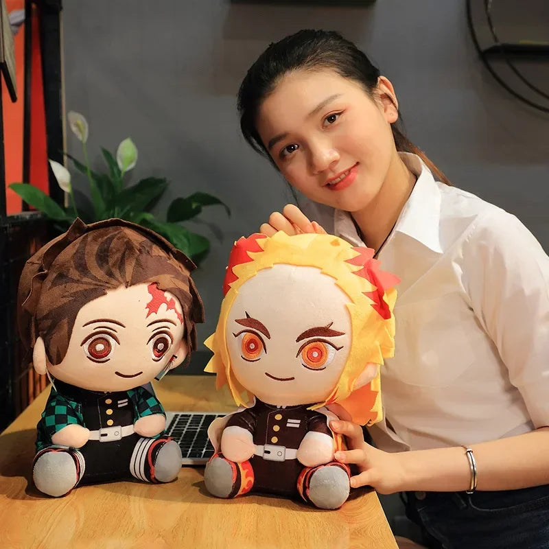 20Cm Demon Slayer Anime Plush Anime Cartoon Character Doll Soft Stuffed Toys Kimetsu No Yaiba Tanjirou Nezuko Kids Birthday Gift