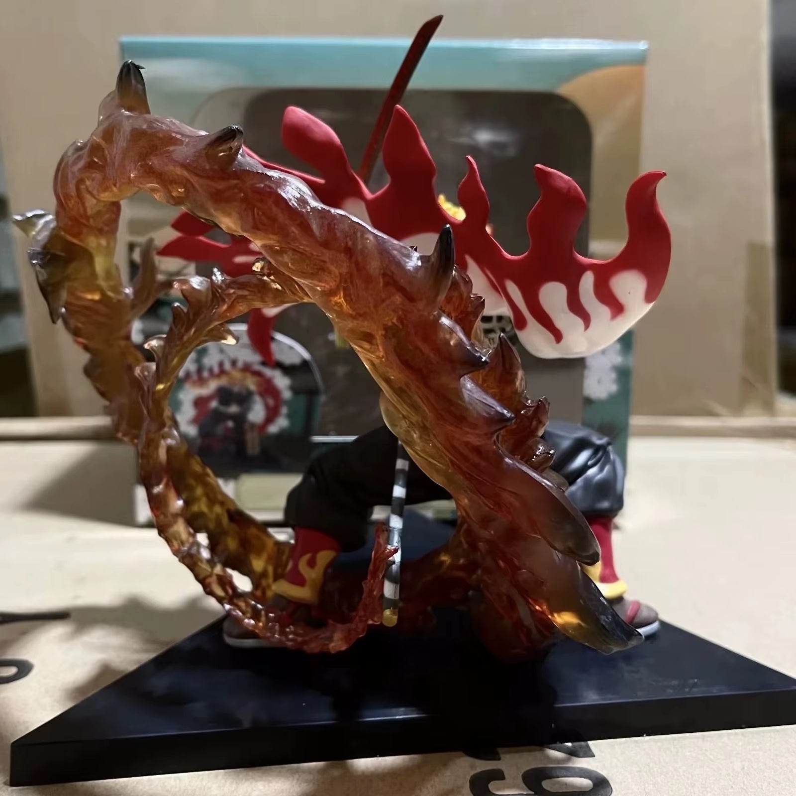 20CM Demon Slayer Anime Figure Inflammation Hashira Rengoku Kyoujurou Adult Action Figure Collect Ornaments Model Doll Gift Toys