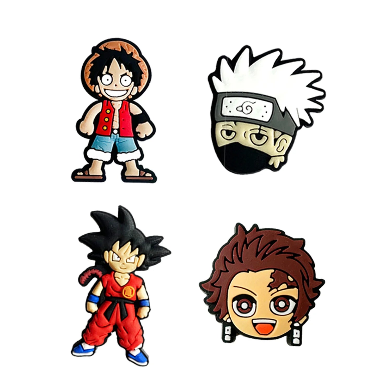 Anime Shoe Charms, Dragon Ball, Demon Slayer, Naruto, One Piece for Boys and Girls, 30 PCS