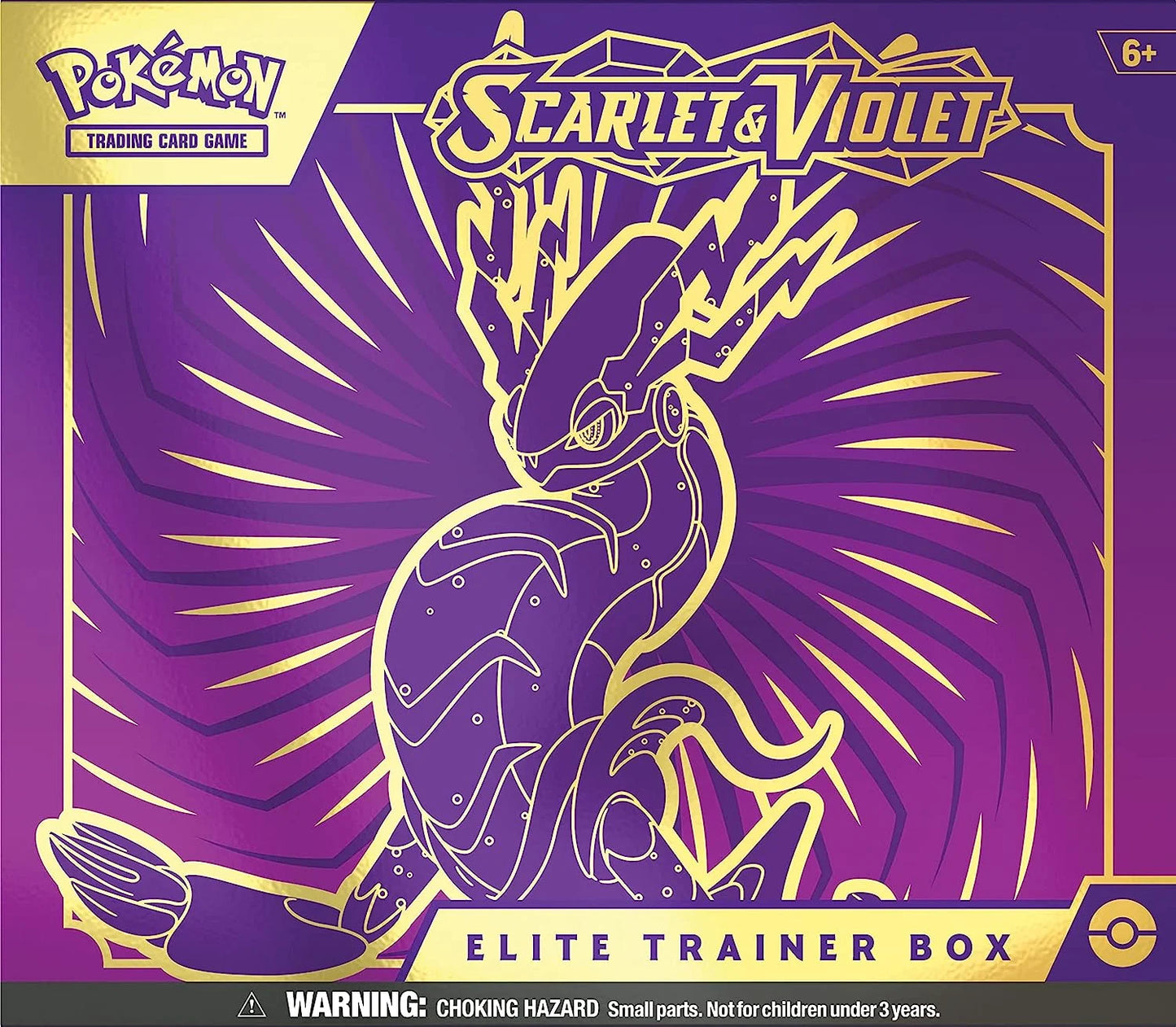 TCG: Scarlet and Violet Elite Trainer Box - Miraidon Purple (1 Full Art Promo Card, 9 Boosters and Premium Accessories)
