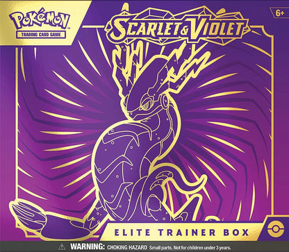 TCG: Scarlet and Violet Elite Trainer Box - Miraidon Purple (1 Full Art Promo Card, 9 Boosters and Premium Accessories)