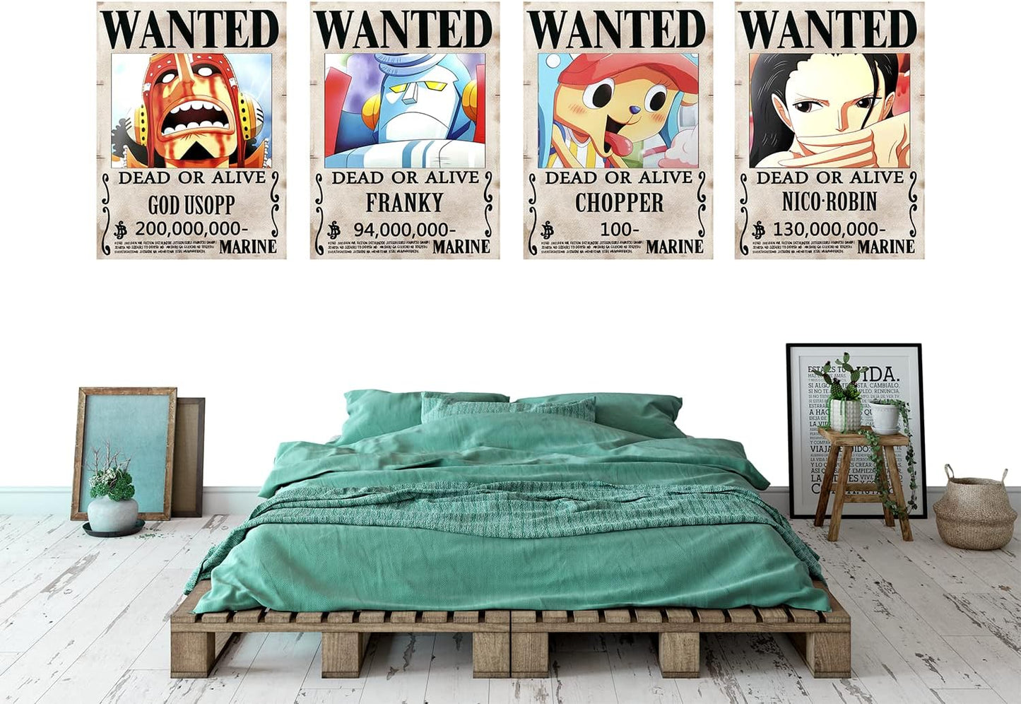 10 Pcs One Piece Pirates Wanted Poster,1.5 Billion New Edition 28.5Cmx21Cm , the Straw Hat Pirates Crew Luffy Chopper Zoro Nami Usopp Sanji Jinbe Franky Brook Robin.