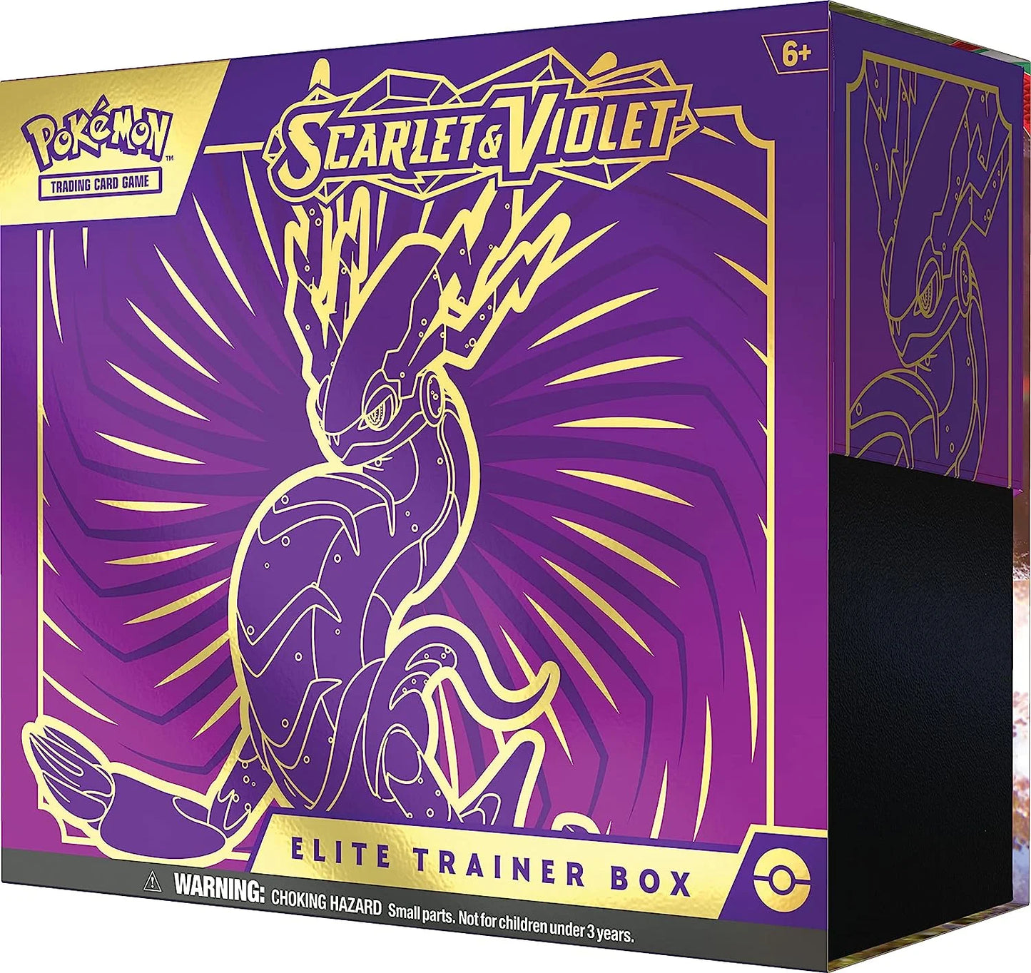 TCG: Scarlet and Violet Elite Trainer Box - Miraidon Purple (1 Full Art Promo Card, 9 Boosters and Premium Accessories)