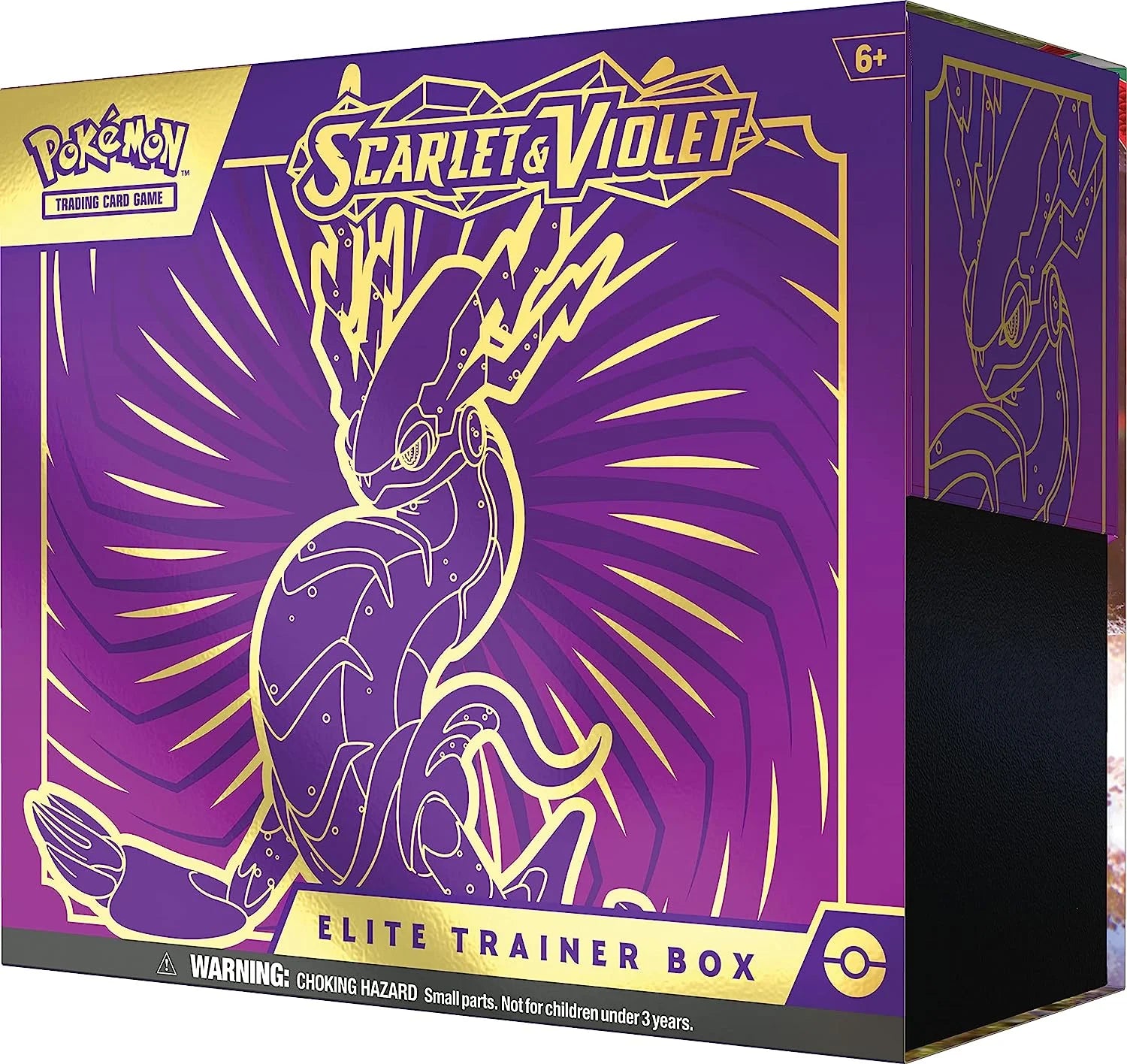 TCG: Scarlet and Violet Elite Trainer Box - Miraidon Purple (1 Full Art Promo Card, 9 Boosters and Premium Accessories)