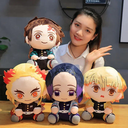 20Cm Demon Slayer Anime Plush Anime Cartoon Character Doll Soft Stuffed Toys Kimetsu No Yaiba Tanjirou Nezuko Kids Birthday Gift