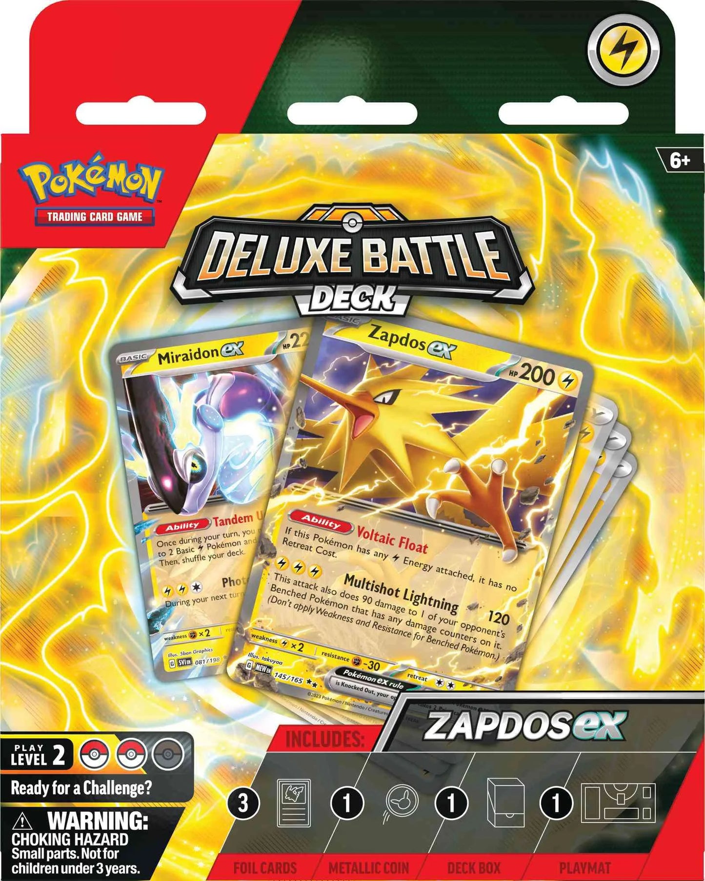 Zapdos Ex Deluxe Battle Deck (60 Cards & More)